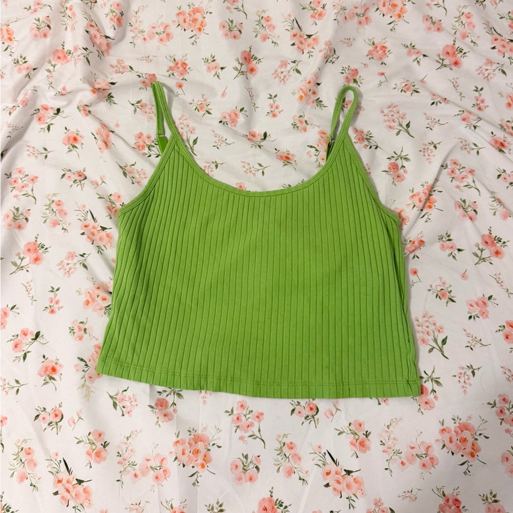 💚 Lime Green Ribbed Camisole
